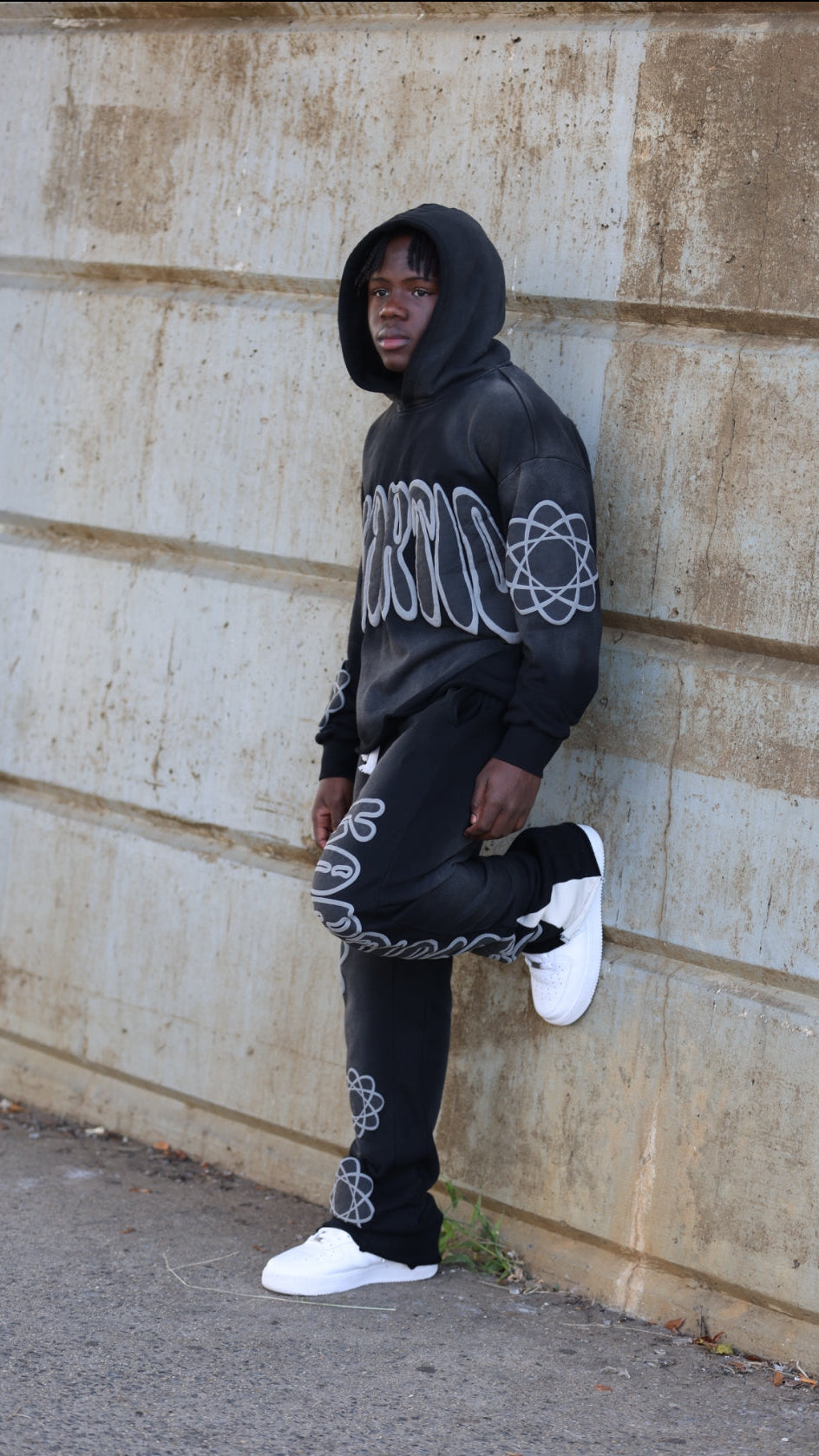 Floral Black Hoodie