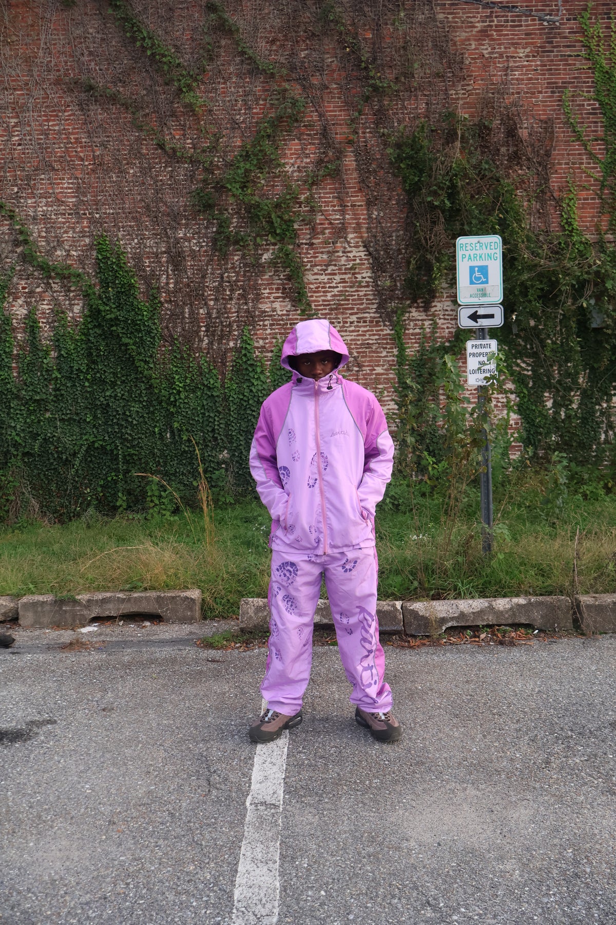 Mauve Windbreaker Hoodie
